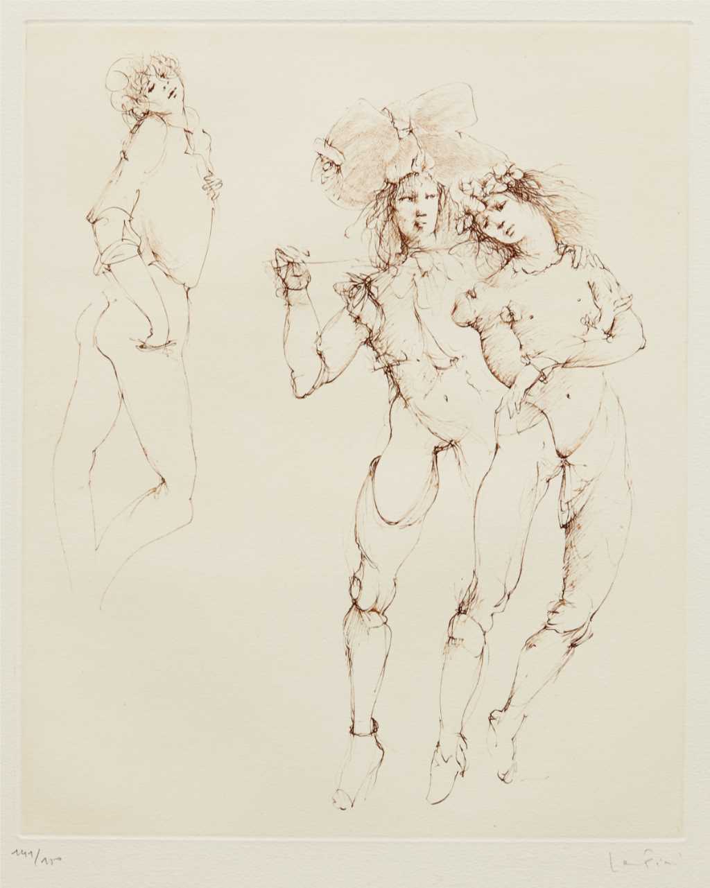 Leonor Fini - Regards - plate four - 1989 ten etchings in portfolio